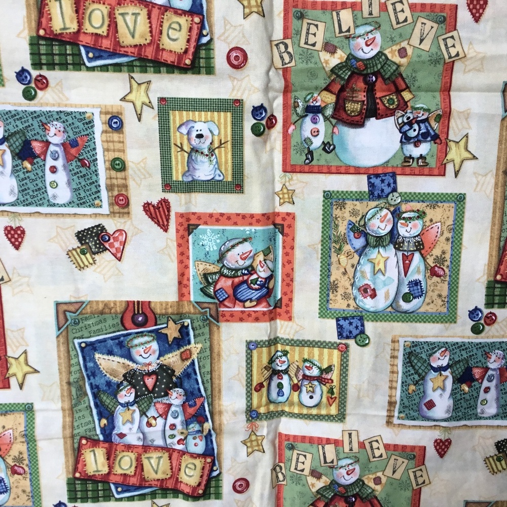 Fabric by the yard, Christmas quilting/ craft fabric, country, vintage